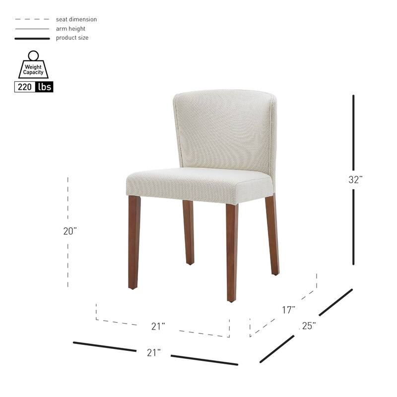 NPD Furniture Albie KD Fabric Dining Side Chair (Set of 2)
