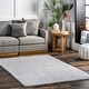 preview thumbnail 39 of 77, Nuloom Nia SuperiorWash Tile Faux Rabbit Machine Washable Area Rug 3' 9" x 6' - Silver - Rectangle