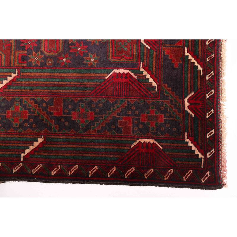 ECARPETGALLERY Hand-knotted Teimani Red Wool Rug - 3'10 x 6'3