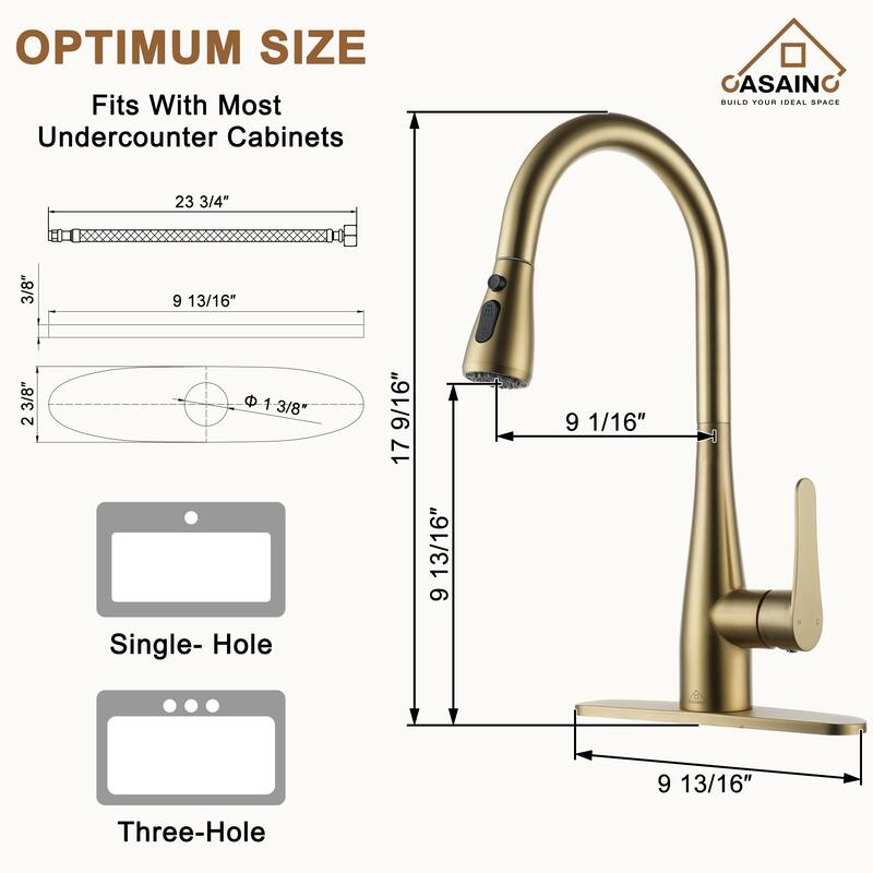 Single Handle Pull Down Sprayer Kitchen Faucet