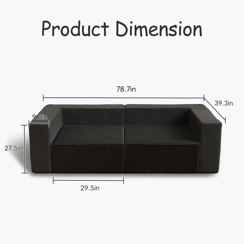 Corduroy Module Comfortable Compression Sofa