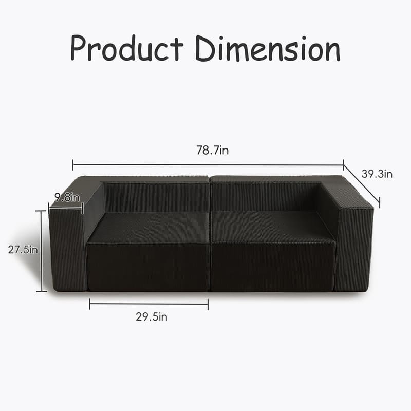 Corduroy Module Comfortable Compression Sofas