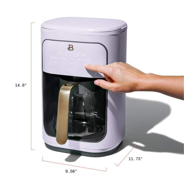 dimension image slide 4 of 6, 14 Cup Programmable Touchscreen Coffee Maker