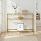 preview thumbnail 11 of 16, Convenience Concepts Royal Crest 3 Tier Glass Console Table
