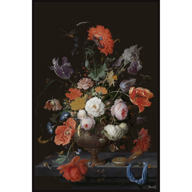 Assorted Bouquet Floater Framed Print on Canvas
