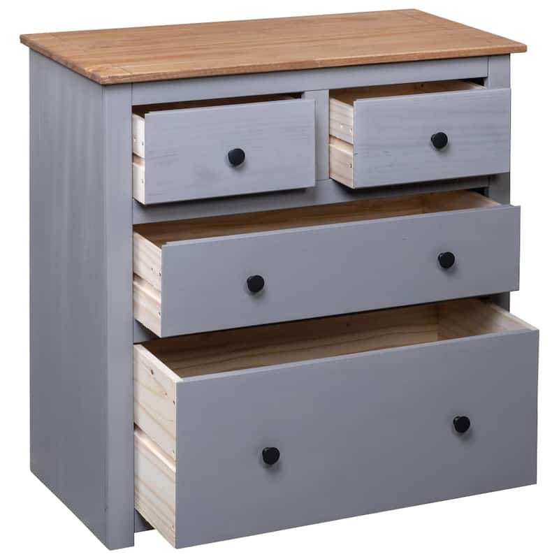 vidaXL Sideboard Drawer Cupboard for Bedroom Storage Cabinet Pine Panama Range - 31.5" x 15.7" x 32.7"