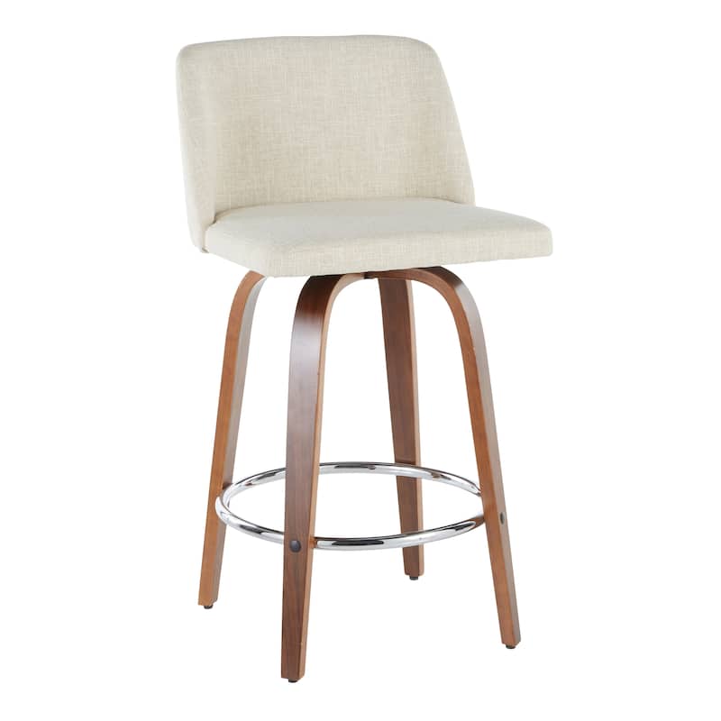 Carson Carrington Vallberga 26" Upholstered Counter Stool (Set of 2) - Cream