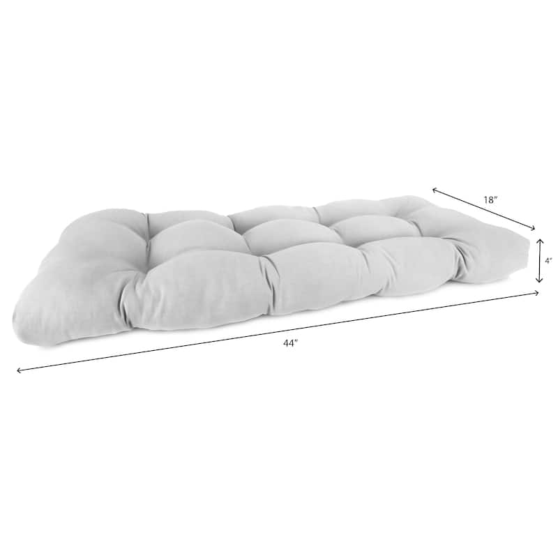Sunbrella 44" x 18" Contoured Outdoor Wicker Bench Cushion - 18'' L x 44'' W x 4'' H