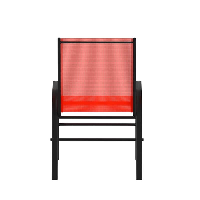 Outdoor Stacking Chairs w/ Flex Comfort Material (4 Pack)