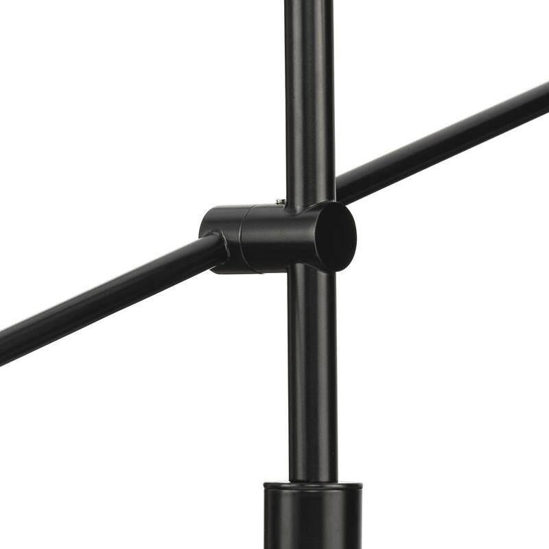 Cornett Collection Six-Light Matte Black Contemporary Chandelier - 44.12 in x 44.12 in x 23 in