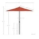 preview thumbnail 56 of 68, California Umbrella 7.5' Round Crank Lift Auto Tilt 8 Rib Aluminum Patio Umbrella, Bronze Finish, Olefin Royal Blue Fabric
