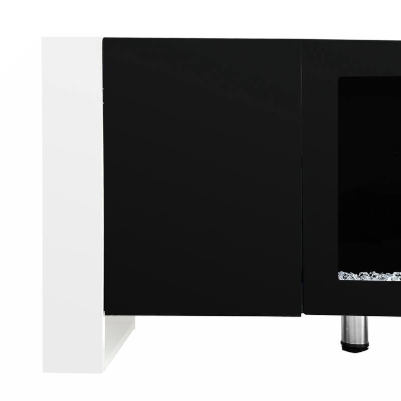 Modern TV Stand with 34.2" Non-heating Electric Fireplace,with 2 Cabinets,Media Console for TVs up to 78"