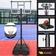 preview thumbnail 2 of 5, Portable Basketball Hoop Backboard System Stand Height Adjustable 6.6ft - 10ft with 42 Inch Backboard and Wheels
