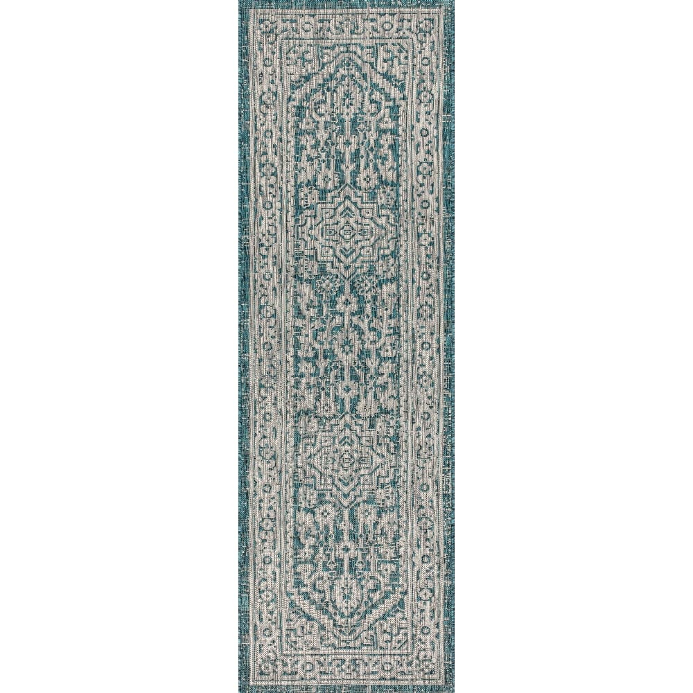 JONATHAN Y Rozetta Medallion Textured Weave Indoor/Outdoor Area Rug