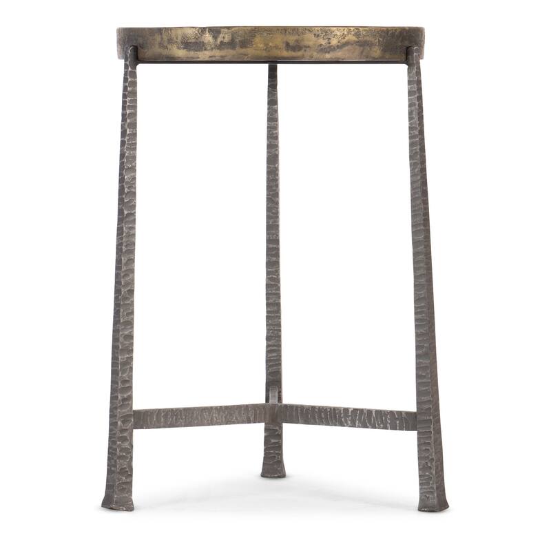Hooker Furniture Melange Funda 17" Round Modern Industrial Accent Side
