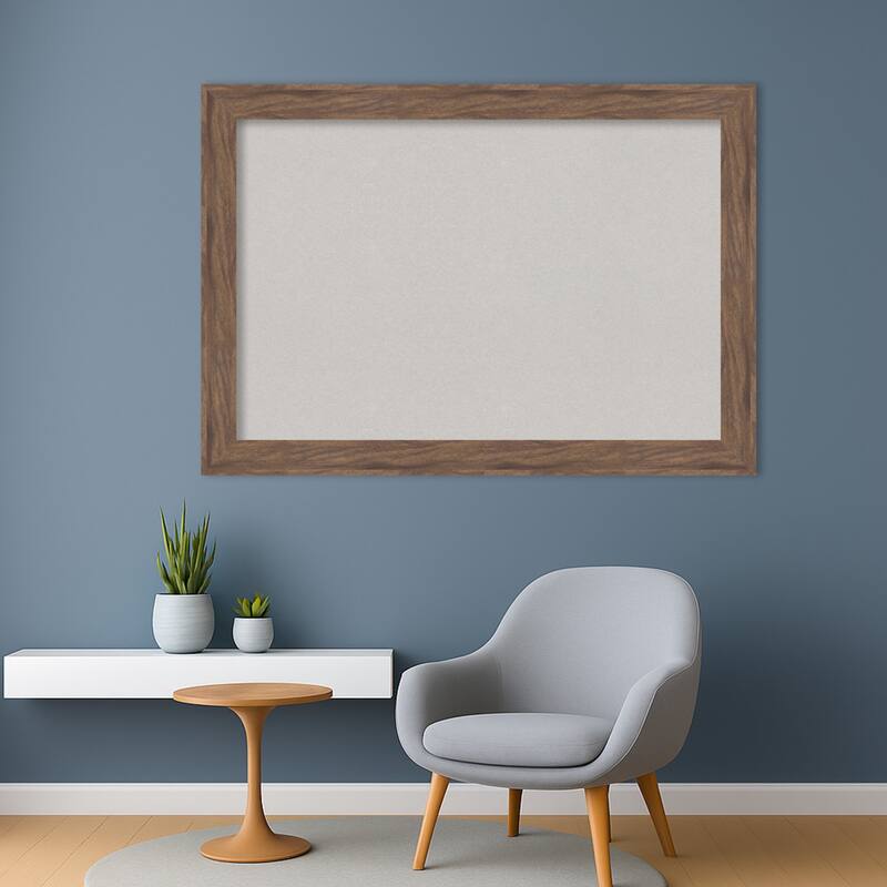 Pia Medium Brown Framed Cork Board - Bulletin Board, Organization Board, Pin Board