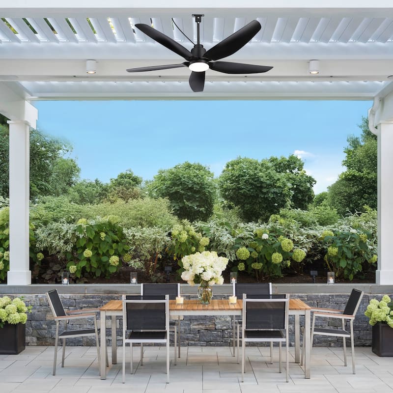 42"/52" Waterproof 5-Blade Outdoor Ceiling Fan with LED Light and Remote