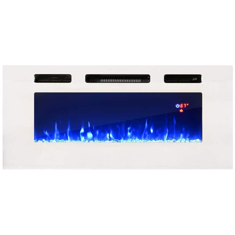 Boston WH01 Electric Fireplace Modern Wall Unit Entertainment Center