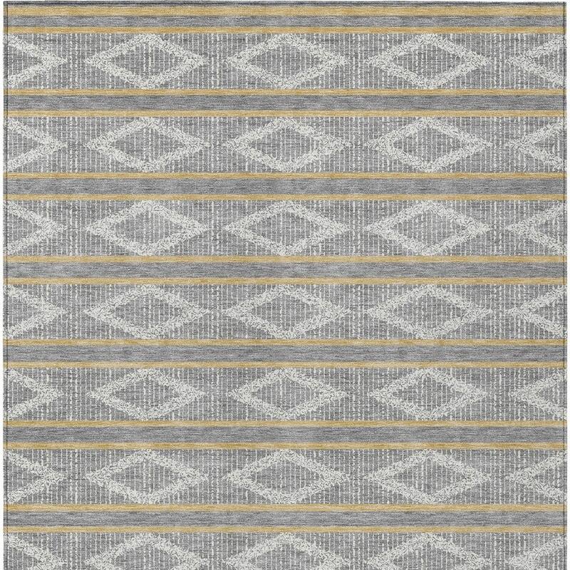 HomeRoots Geometric Transitional Rectangle Outdoor Rug