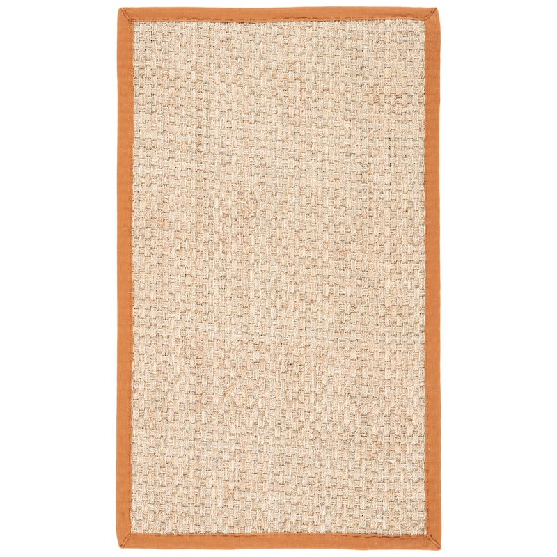 SAFAVIEH Natural Fiber Zymryd Basketweave Seagrass Rug - 4' x 6' - Natural/Brown
