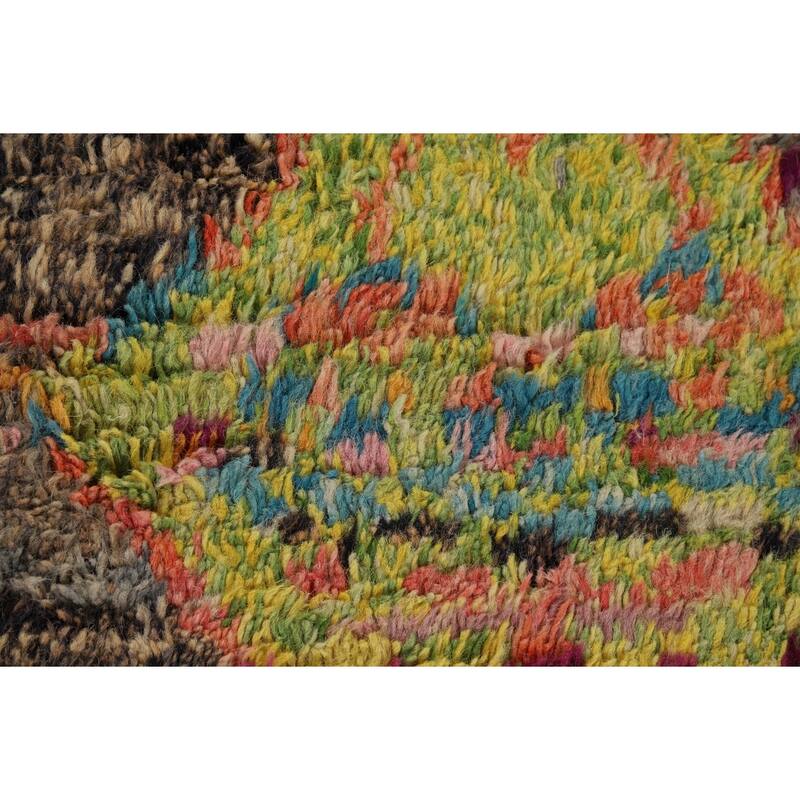 Plush Moroccan Style Area Rug Handmade Oriental Wool Carpet - 5'9" x 9'7"