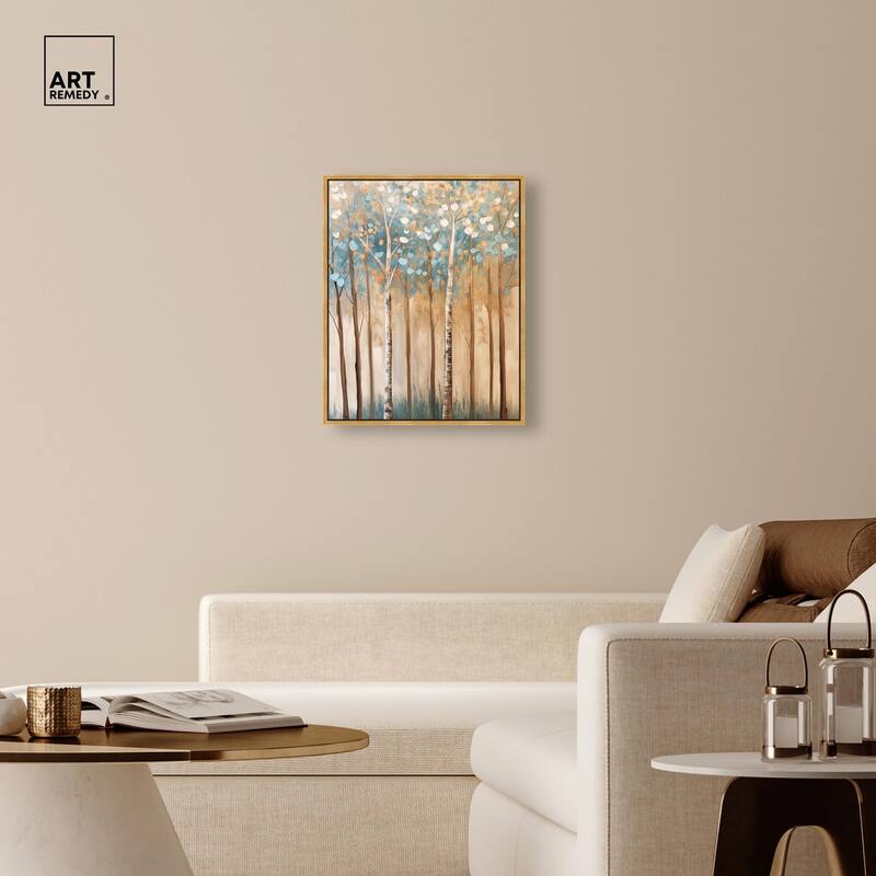 Birch Grove Radiance Canvas by Art Remedy