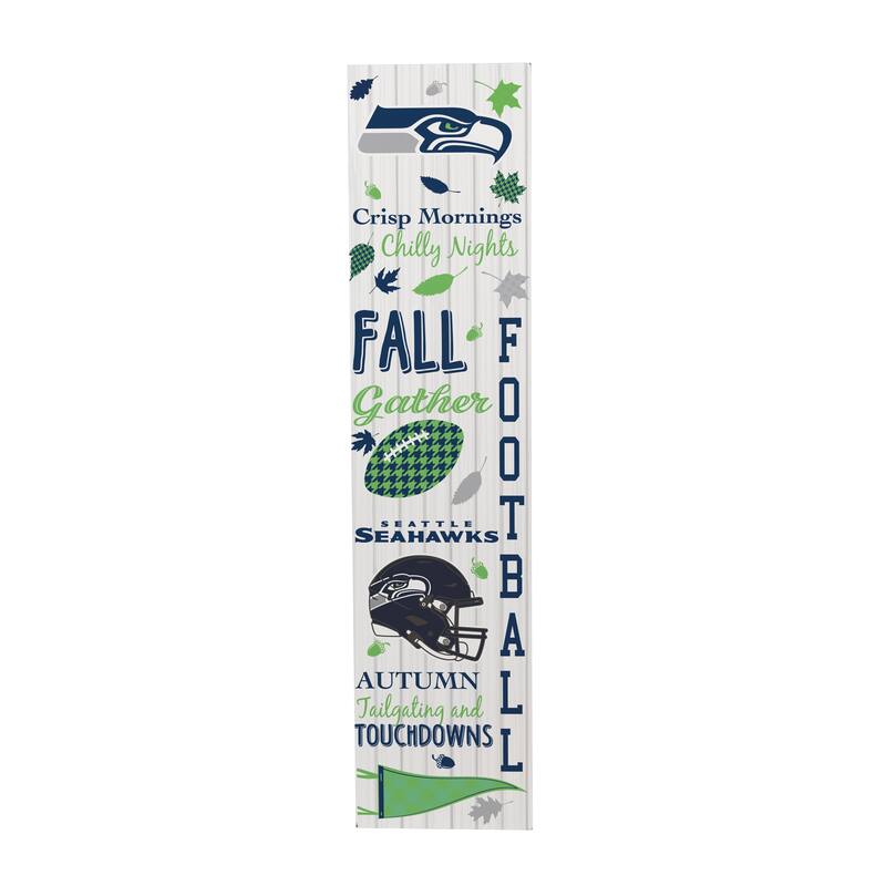 47" Double Sided Seasonal Porch Leaner, Seattle Seahawks - 47" x 11.25"