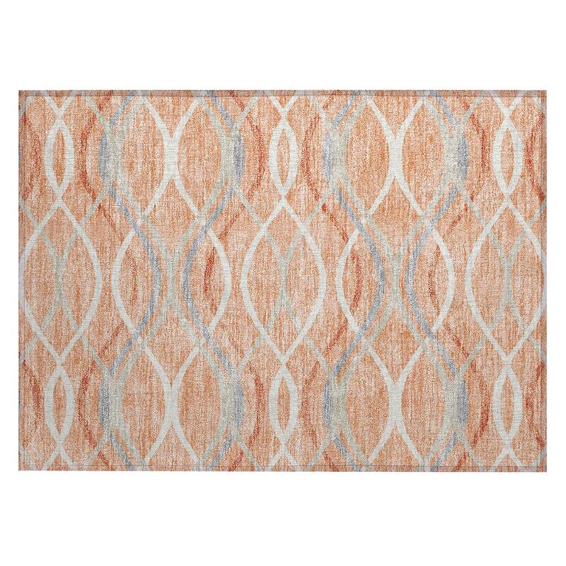 Machine Washable Indoor/ Outdoor Chantille Contemporary Deco Rug