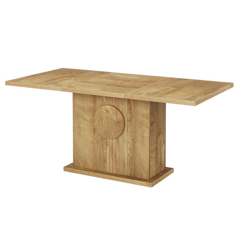 Wood Dinner Table, Kitchen Dining/Living Room Accent Dinner Table Gathering Table