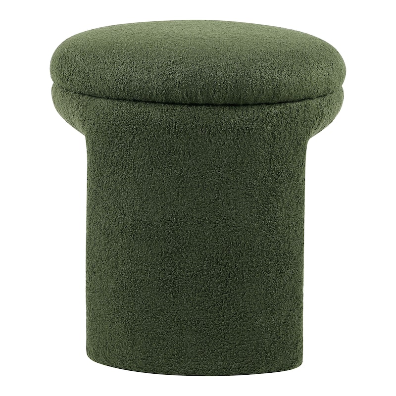 24/7 Shop At Home Modern U-Shaped Boucle Upholstered Ottoman