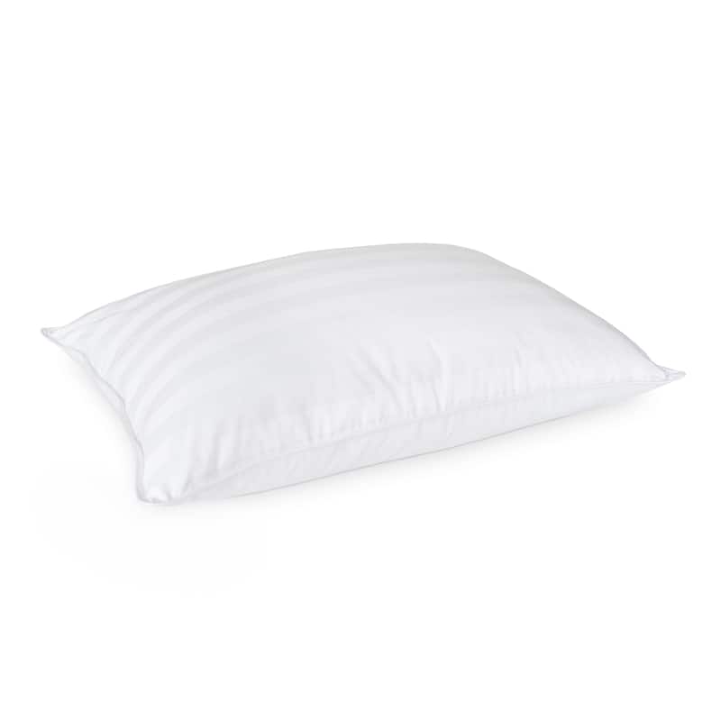 Extra-soft Damask Cotton/White Down Stomach Sleeper Pillow - King