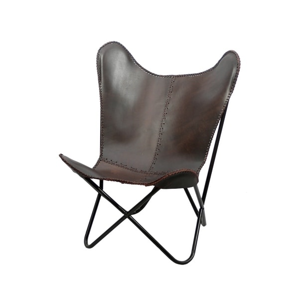 Carbon loft larkin online leather butterfly chair