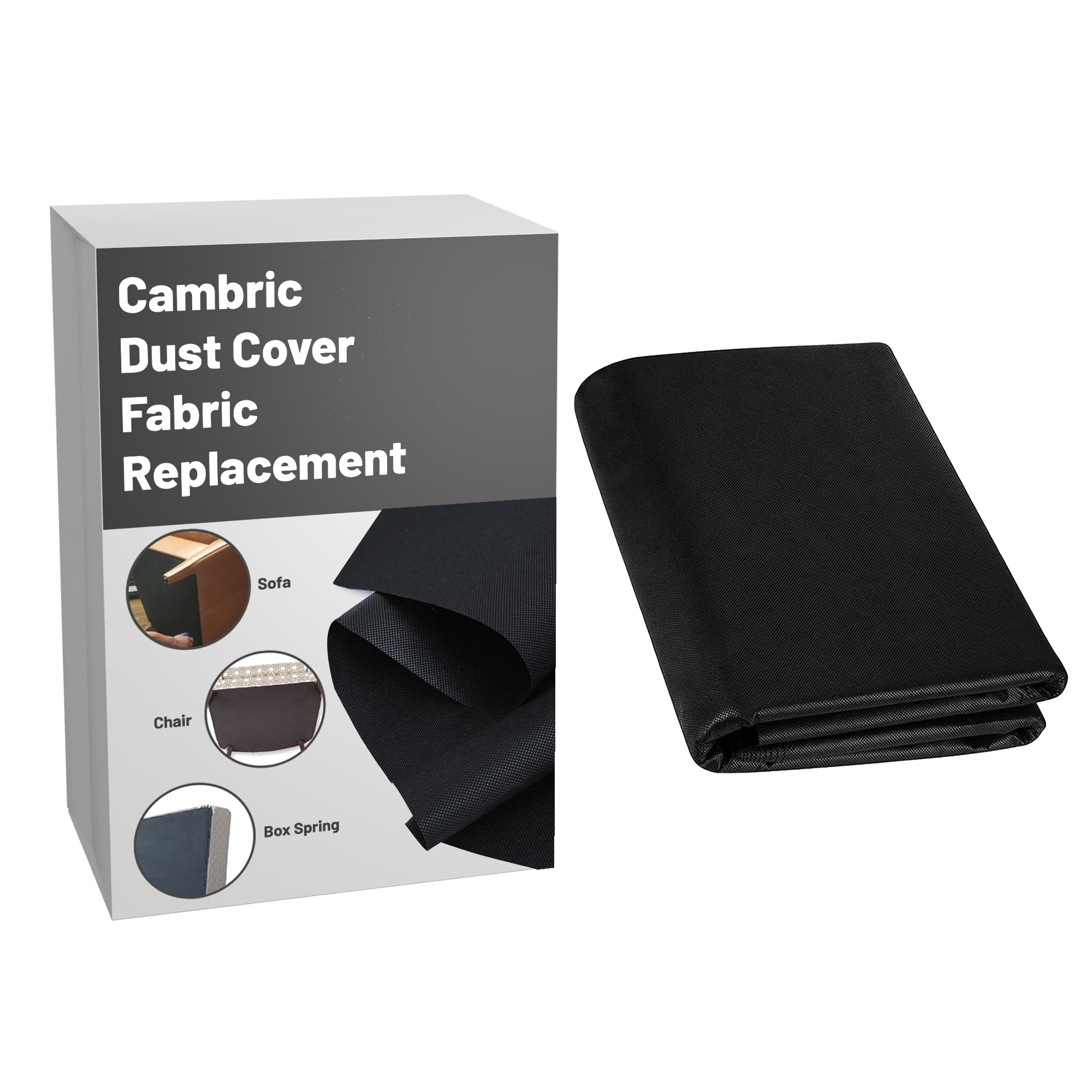 Upholstery Cambric Black Dust Cover Non-Woven Fabric for Sofas, Chair, and Staples Inside Furniture