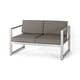 preview thumbnail 28 of 40, Navan Outdoor 4-piece Conversation Set by Christopher Knight Home