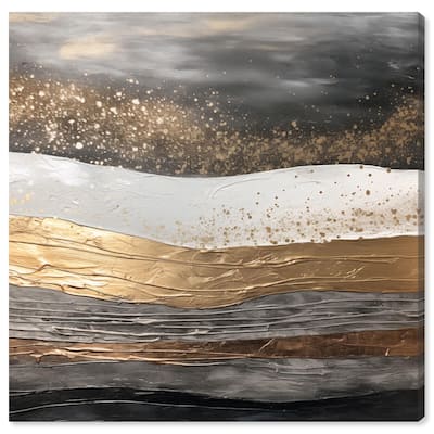 Moonlit Gold III Canvas by Art Remedy, Gallery Wrapped