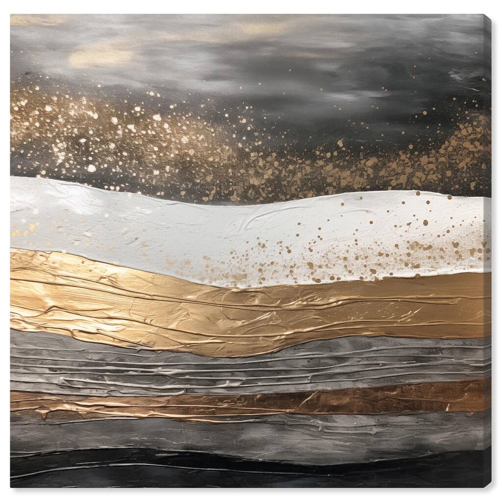 Moonlit Gold III Canvas by Art Remedy, Gallery Wrapped