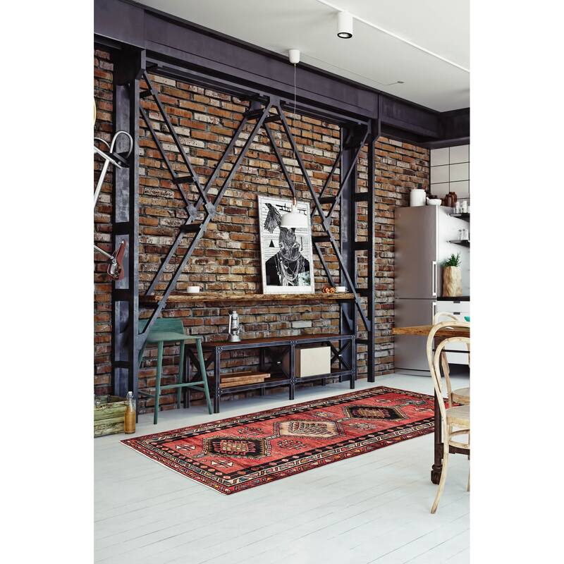 ECARPETGALLERY Hand-knotted Konya Anatolian Red Wool Rug - 3'3 x 8'9