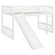 preview thumbnail 7 of 10, White Kids Bed Loft Bed with Slide and Ladder, Twin size for Bedroom