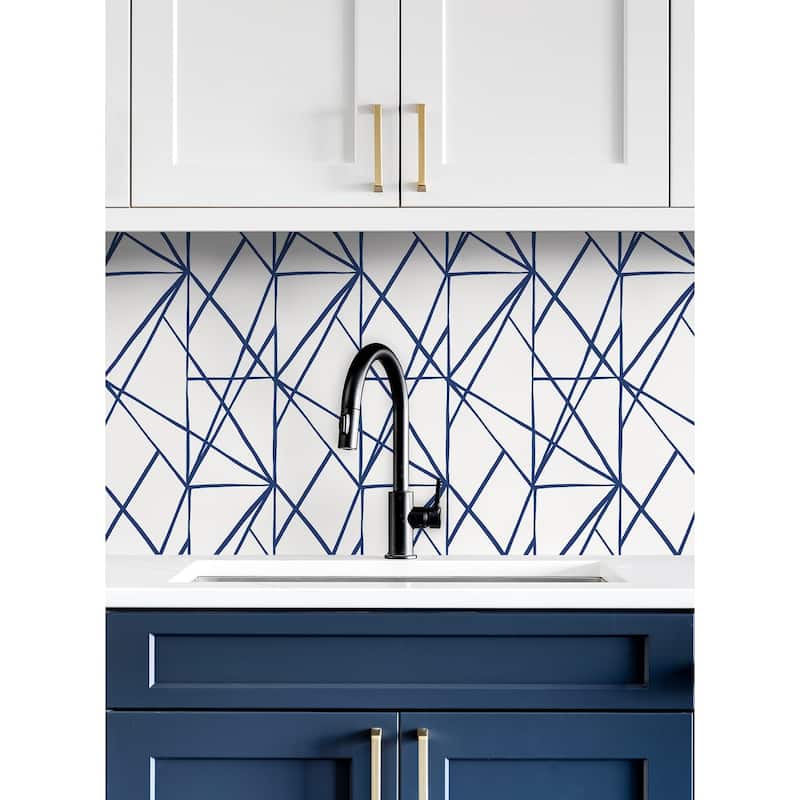 NextWall Quartz Geo Peel and Stick Wallpaper