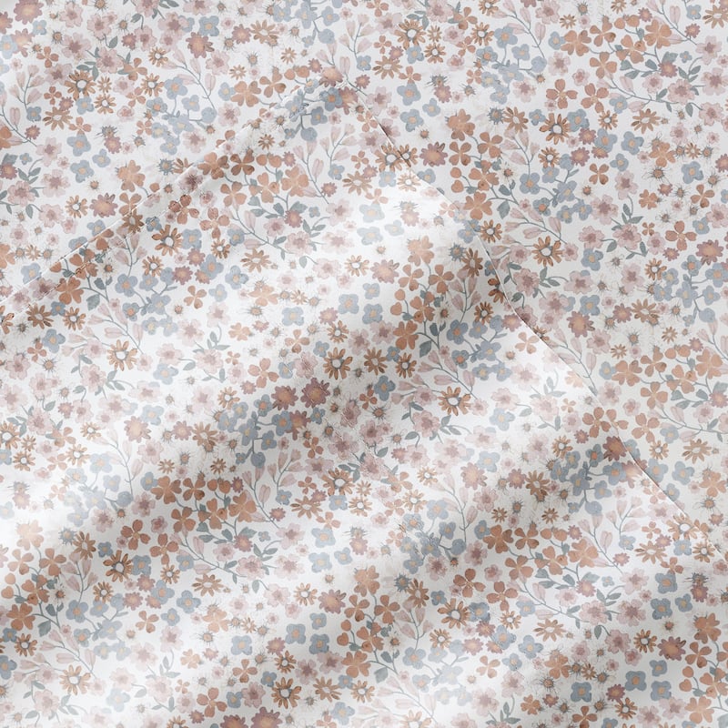 Becky Cameron 300TC Cotton Patterned Sheet Set - Garden Bloom Honey - Queen