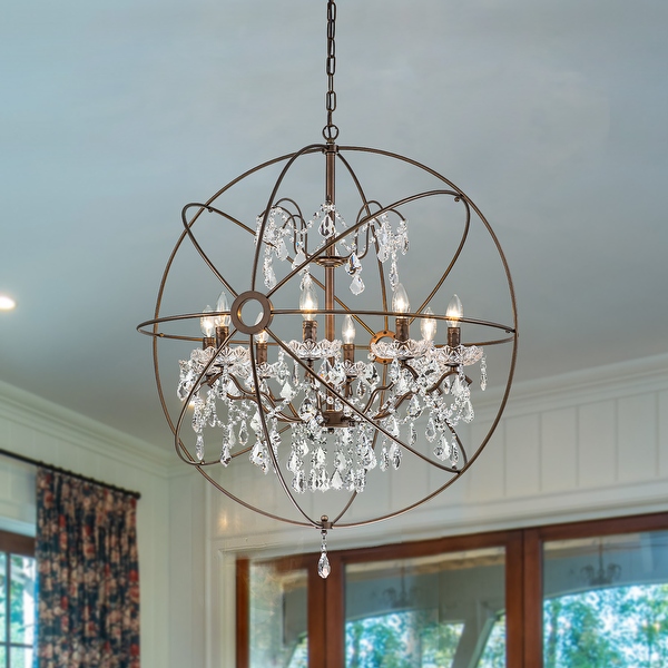 Globe chandelier large top