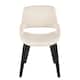 Option Cream Fabric/Black Wood