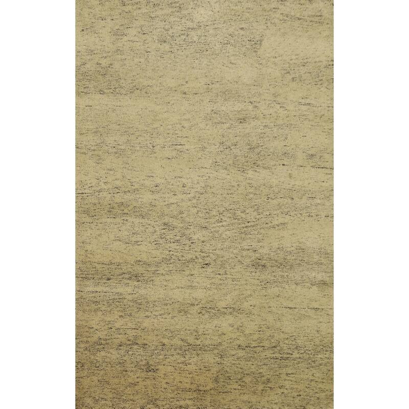 Hand Knotted Oriental 100% Wool Carpet Modern Modern Beige & Ivories Gabbeh Area Rug - 7' 10'' X 5' 8''