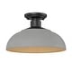 preview thumbnail 13 of 13, Levitt 13.625" Wide 1-Light Natural Black Outdoor Semi-flush