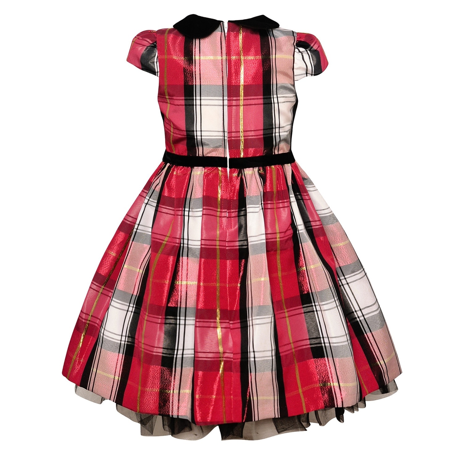 baby girl bonnie jean velvet plaid dress