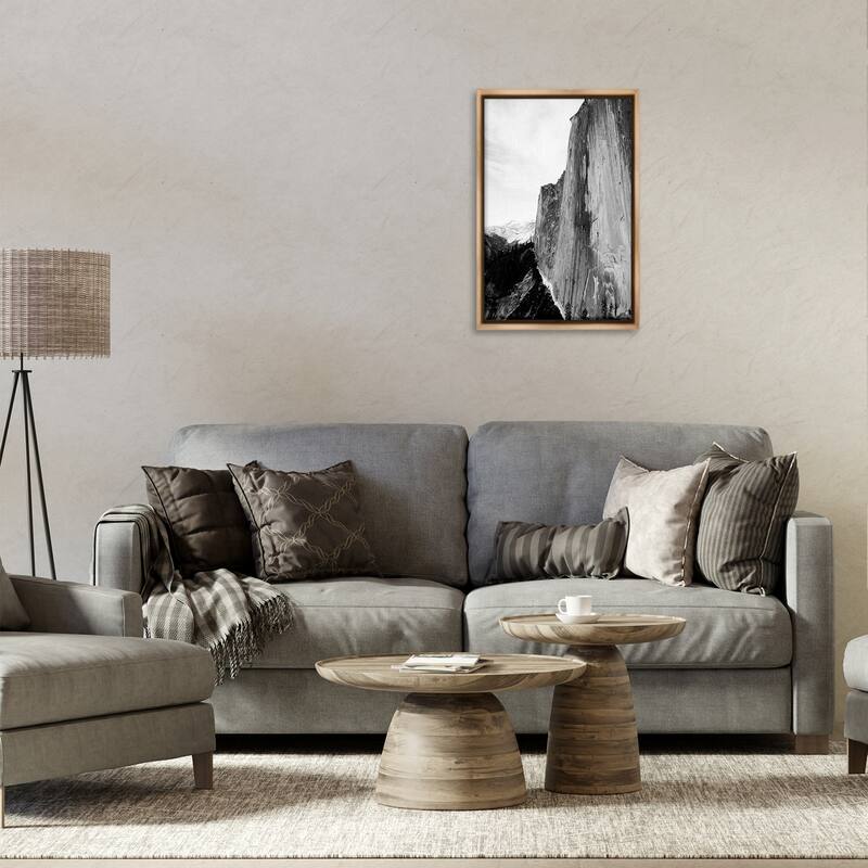 Stupell Tall Natural Cliff at Yosemite Framed Floater Canvas Wall Art Design By Gemma Bardot