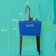 TEHILA Utility Sink Laundry Tub with Black High Arc Faucet and Soap Dispenser