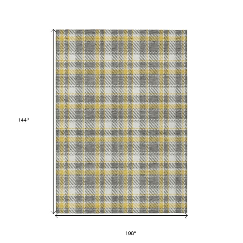 Ralo Plaid Weather Resistant Versatile Elegance Runner Outdoor Rug
