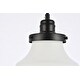 preview thumbnail 16 of 18, Lina 1-Light Plug in Pendant with Clear Bubble Shade - Black - 8" Diameter