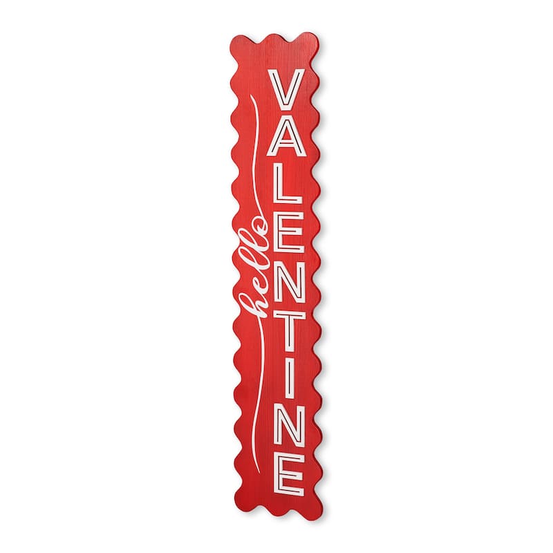 Glitzhome Wooden Happy Valentine's Day Porch Sign Decor
